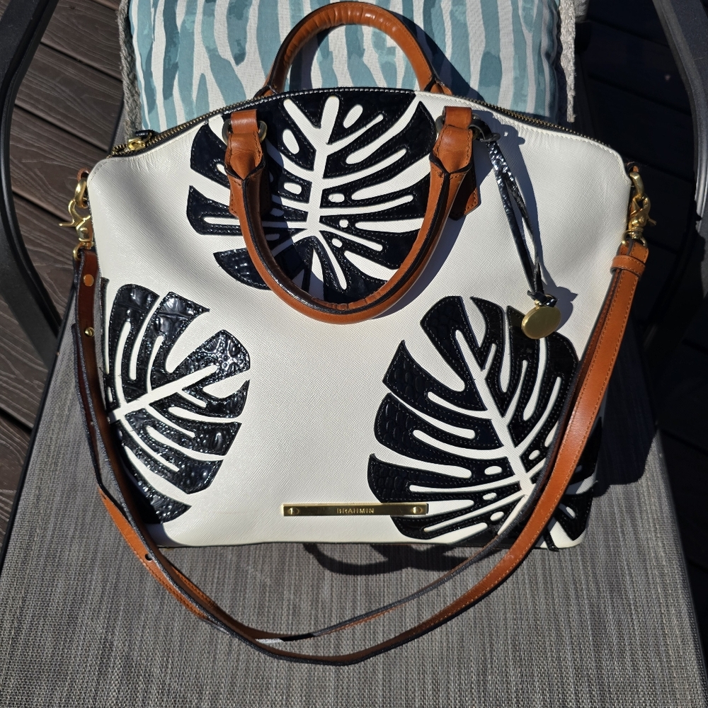 Brahmin Large Duxbury, Limited Edition White Monaco